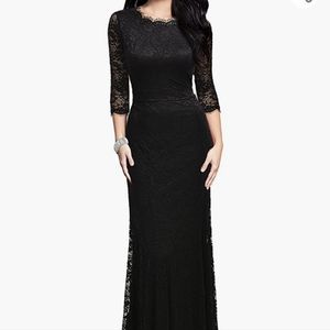 Retro Lace Vintage Long Dress